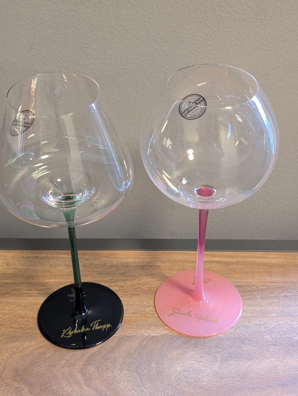 Wicked Movie Wine Glasses Stem Dragon Glassware NEW Gift Set Glinda Elphaba